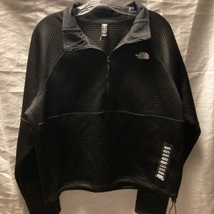 The North Face Black Textured Half-Zip Jacket